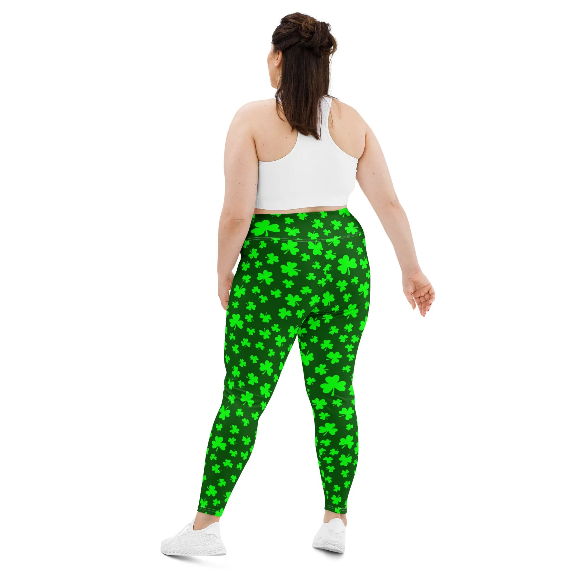 Shamrock Print Plus Size Leggings