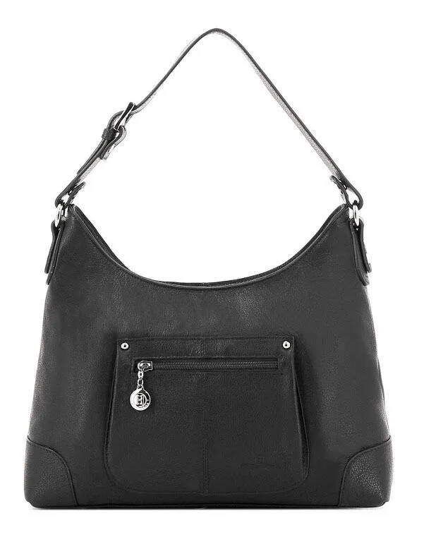 Shoulder bag 1 handle leather cowhide black 462042