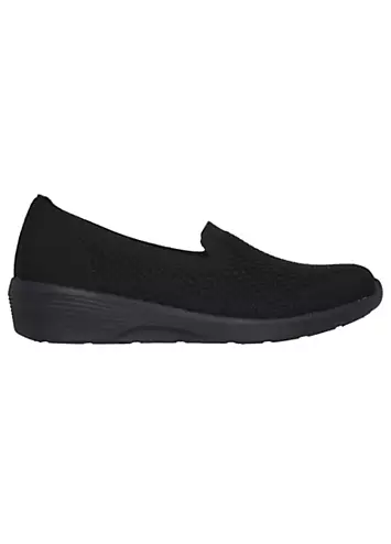 Skechers Black Knit Arya Clear Skies Trainers | Kaleidoscope