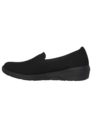 Skechers Black Knit Arya Clear Skies Trainers | Kaleidoscope