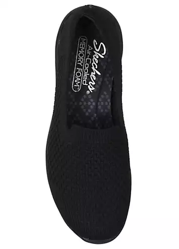 Skechers Black Knit Arya Clear Skies Trainers | Kaleidoscope