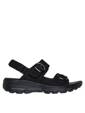 Skechers Easy Going Ring Buckle Trekker Sandals - Black