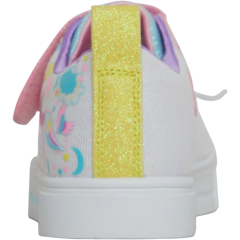 SKECHERS Girls Twinkle Sparks Unicorn Trainers White/Multi