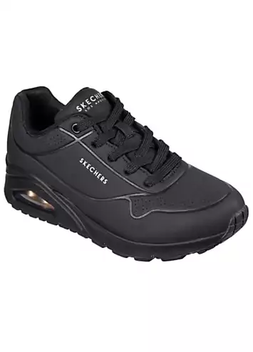 Skechers Ladies Black Uno Stand On Air Trainers | Kaleidoscope