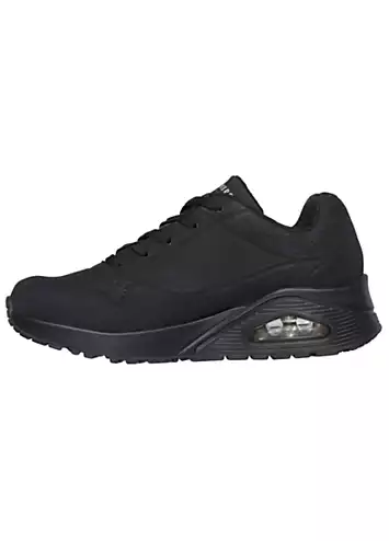 Skechers Ladies Black Uno Stand On Air Trainers | Kaleidoscope