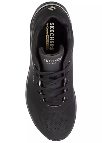 Skechers Ladies Black Uno Stand On Air Trainers | Kaleidoscope