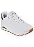 Skechers White Durabuck Uno 41 Golden Air Trainers