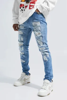 Skinny Stretch Rip & Repair Jeans