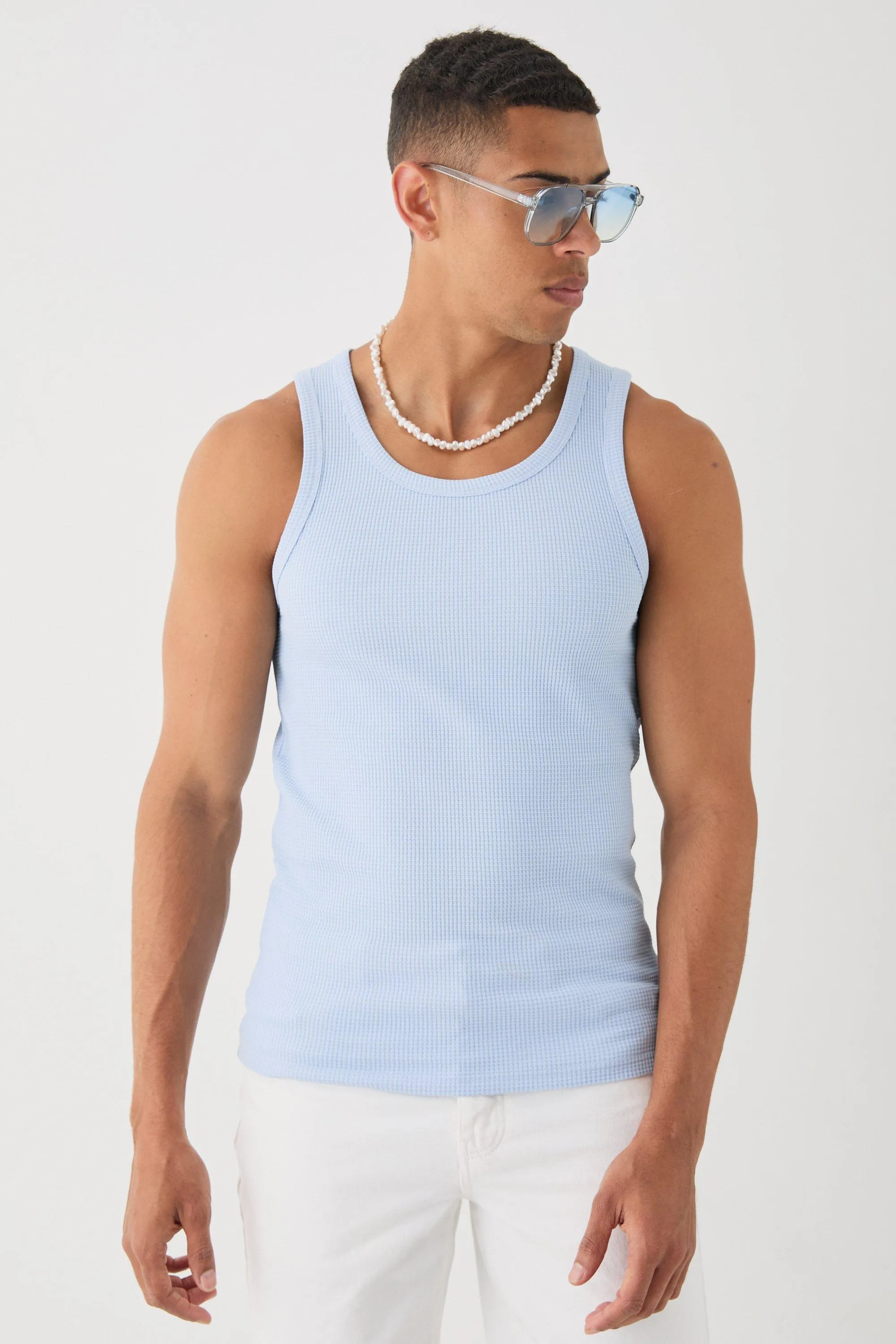 Slim Waffle Tank Top