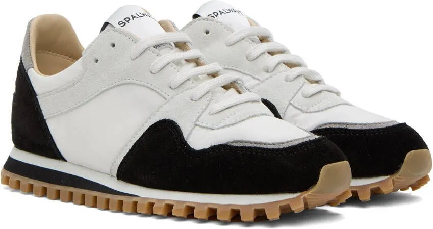 Spalwart White & Black Marathon Trail Low Sneakers