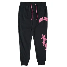 STAR BOY JOGGERS - BLACK / PINK