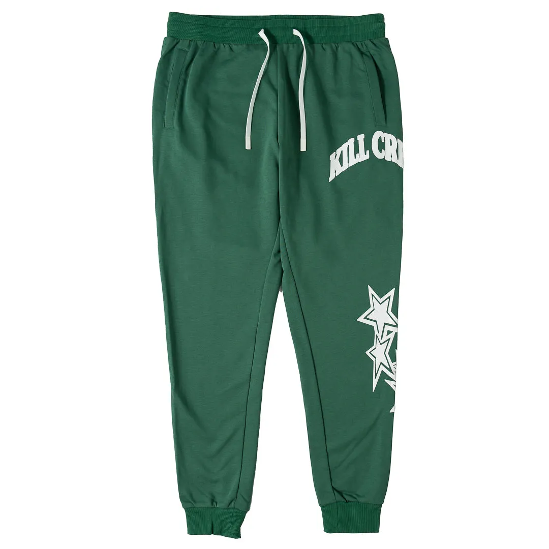 STAR BOY JOGGERS - GREEN / WHITE