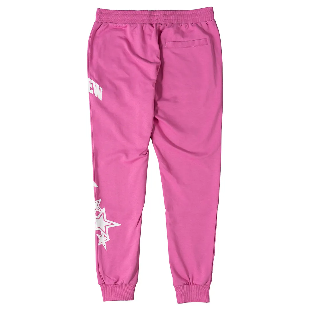 STAR BOY JOGGERS - PINK / WHITE