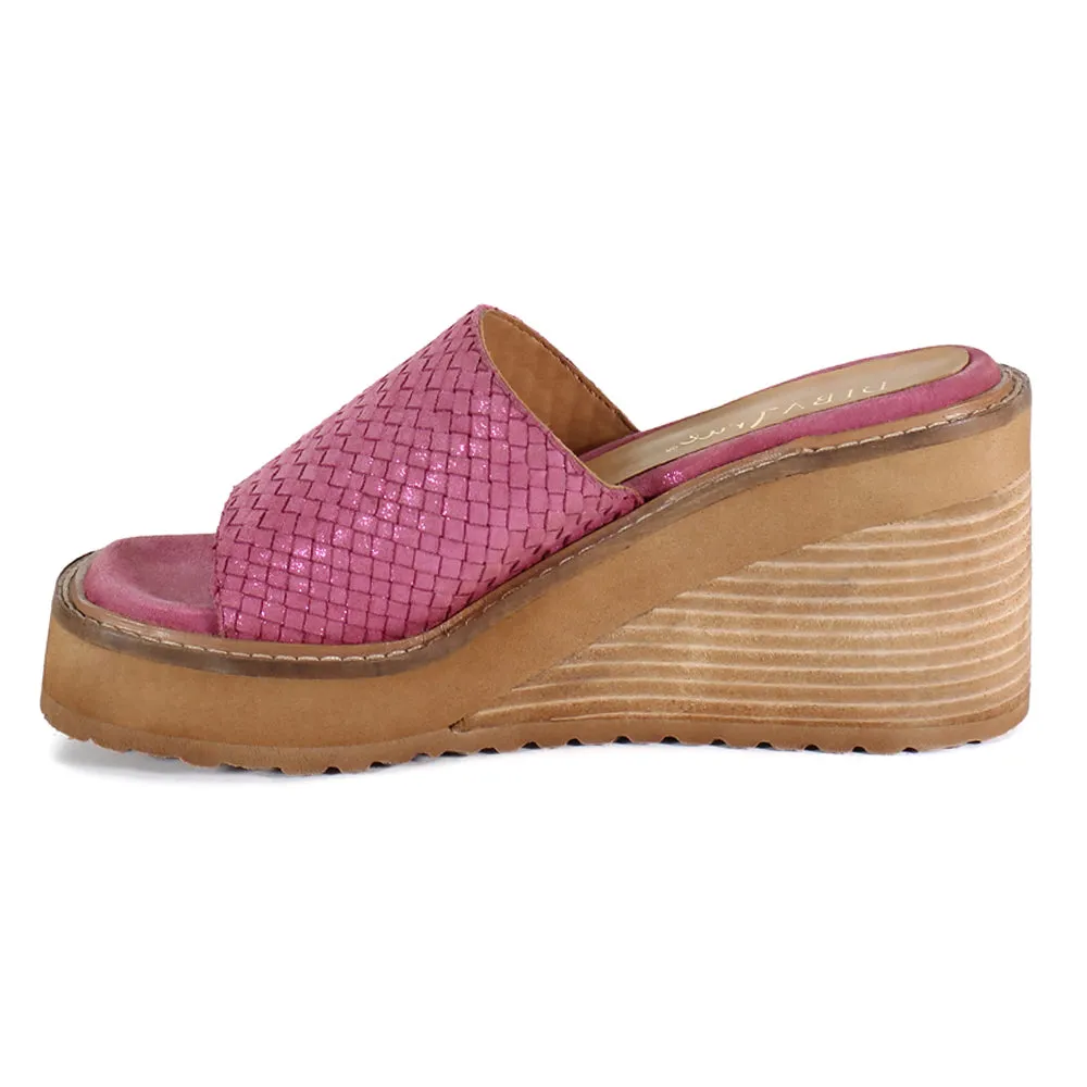 Stare Down Woven Wedge Sandals