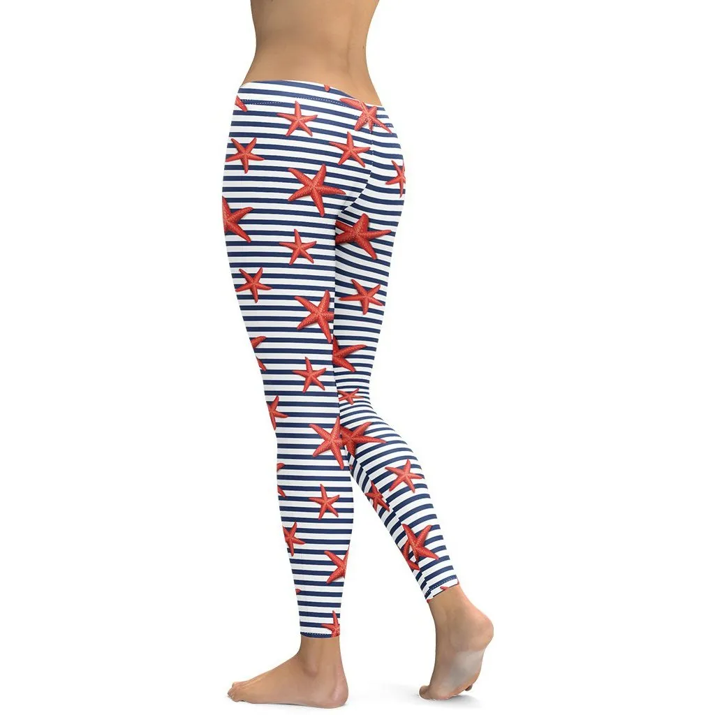 Starfish Stripe Leggings