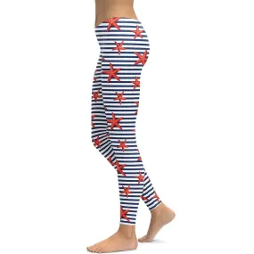 Starfish Stripe Leggings