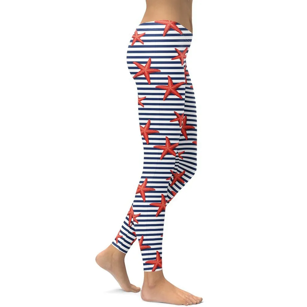 Starfish Stripe Leggings