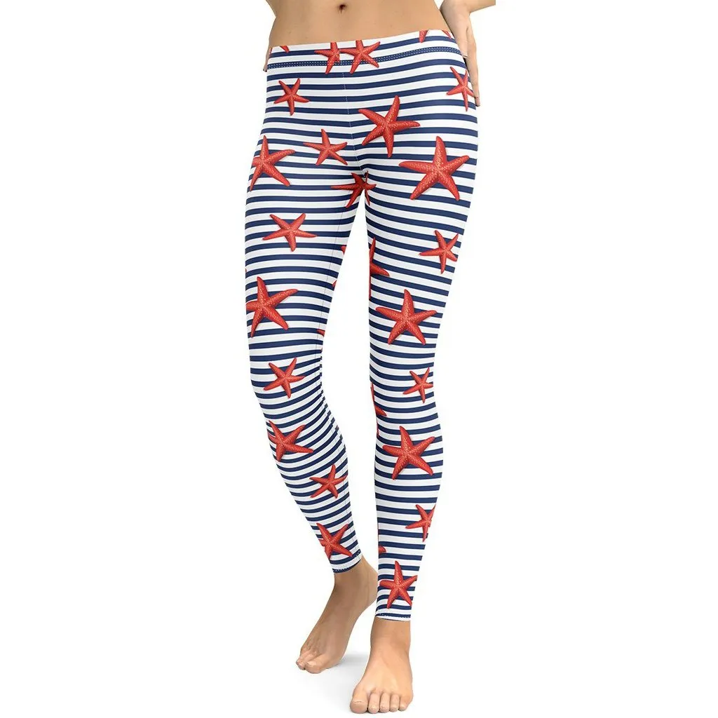 Starfish Stripe Leggings