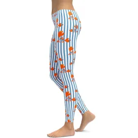 Stripes & Crabs Leggings