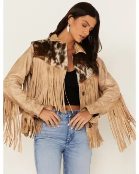 STS Ranchwear Women's Cowhide Frontier Fringe Jacket