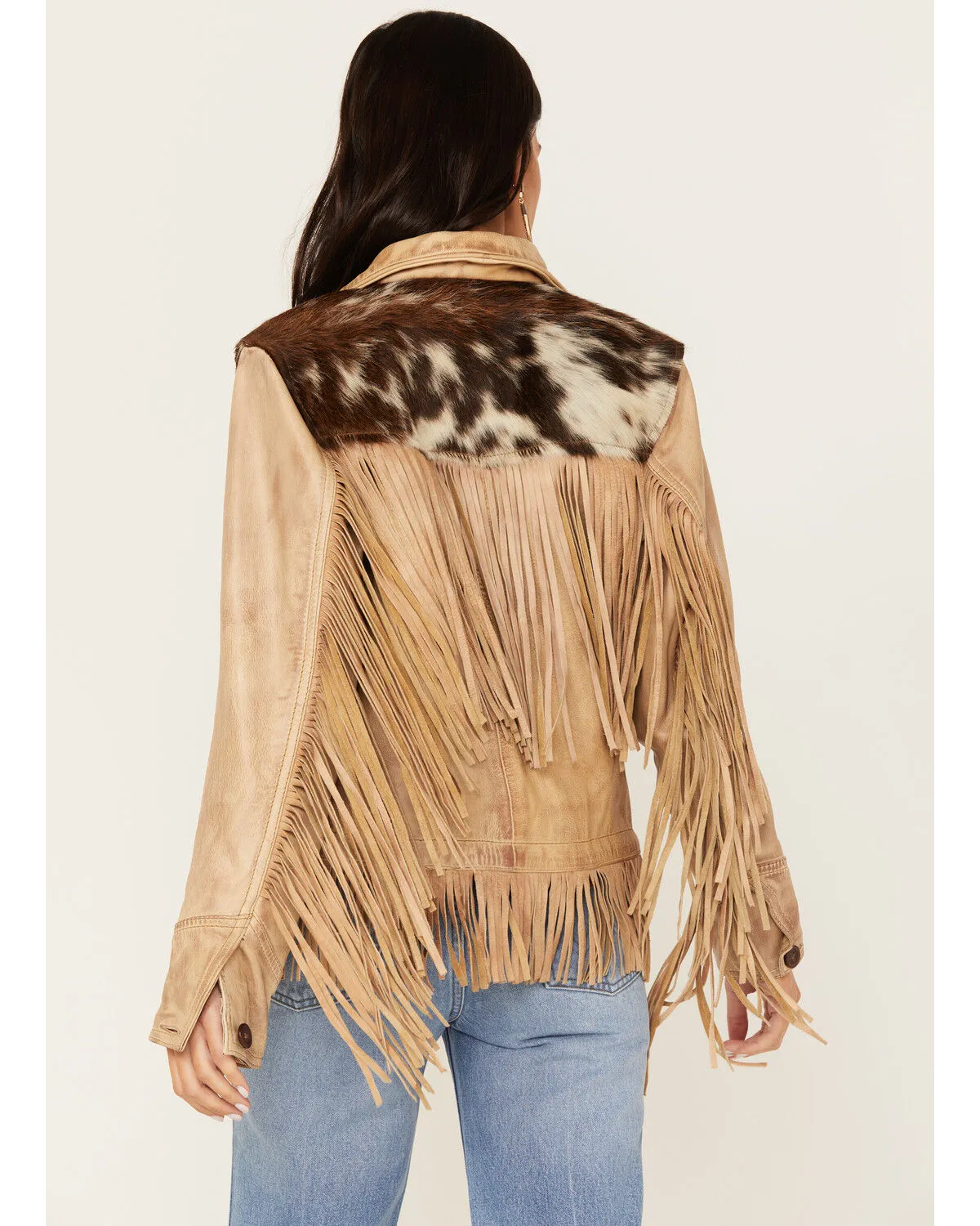 STS Ranchwear Women's Cowhide Frontier Fringe Jacket