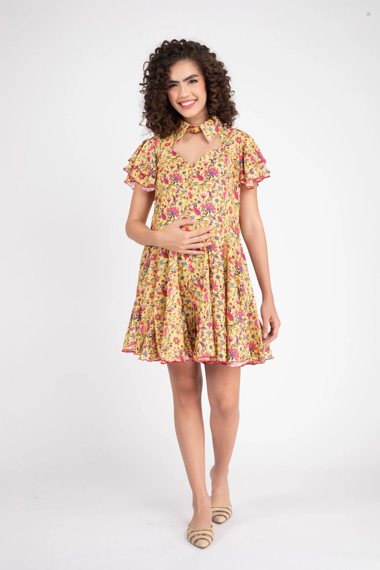 Sunny Blooming Maternity & Nursing Dress