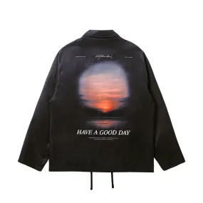 Sunset Print Coach Jacket