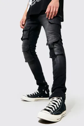 Super Skinny 3d Pocket Cargo Jeans