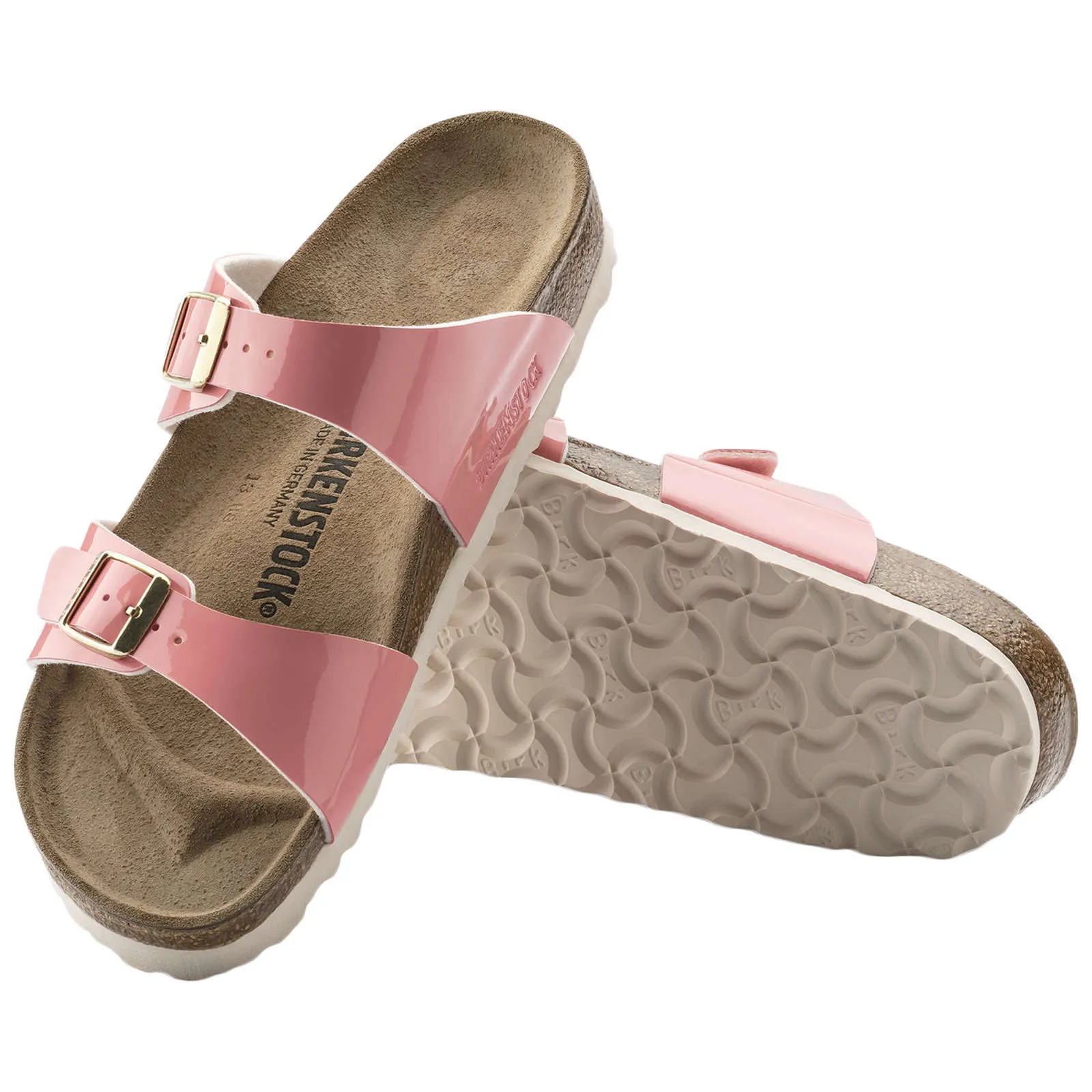 Sydney Birko-Flor Patent Leather Unisex Slide Sandals