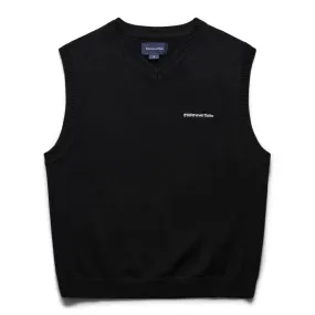 T-LOGO KNIT VEST BLACK | Bodega