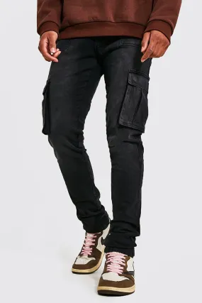 Tall Skinny Fit Worker Detail Cargo Jeans