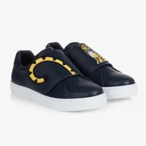 Teen Navy Blue Leather KOTORA Trainers