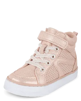 The Children's Place Toddler Girls Glitter High Top Sneakers