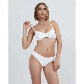 The Daphne Eyelet Bikini Top - White