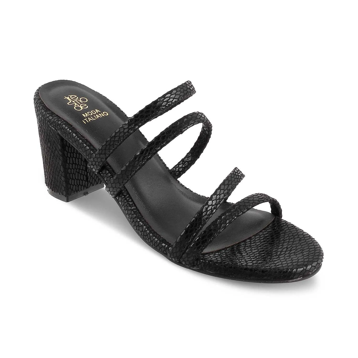 The Imulate Black Women's Dress Block Heel Sandals Tresmode