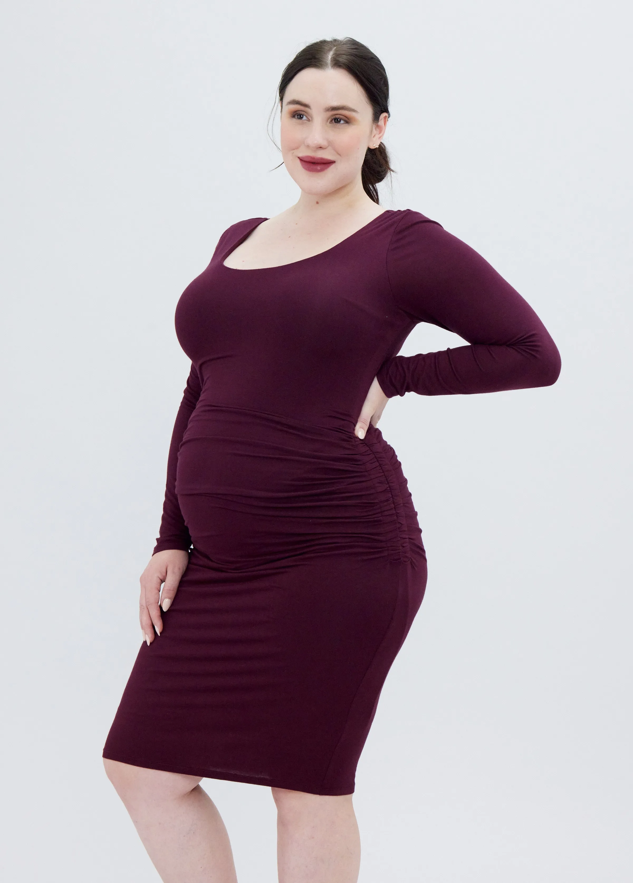 The Masterpiece Long Sleeve Maternity Dress