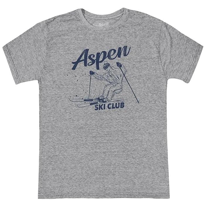 The Original Retro Brand Kids Aspen Ski Club Tri-Blend Crew Neck Tee (Big Kids)