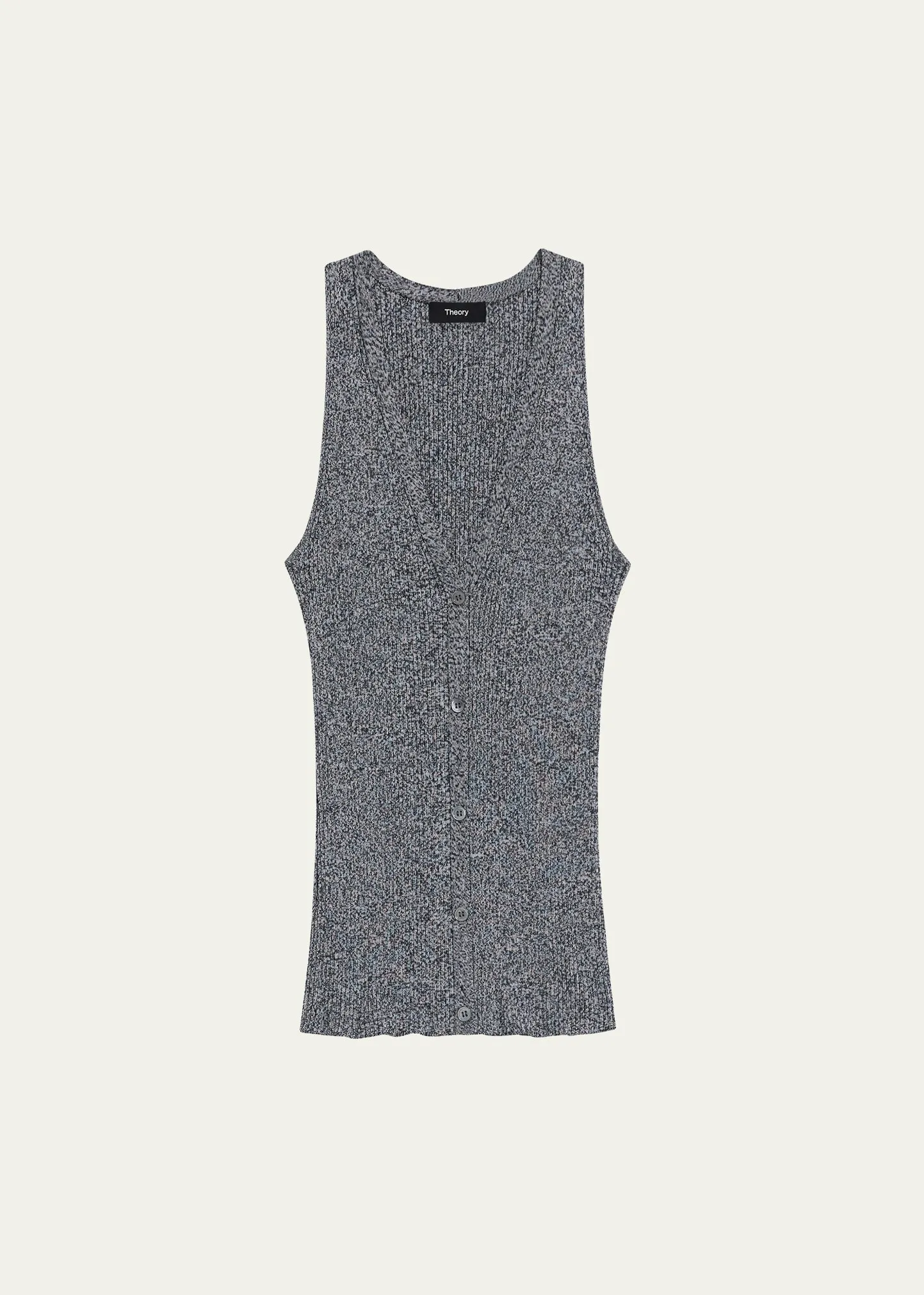 Theory Slim Rib Button-Front Vest