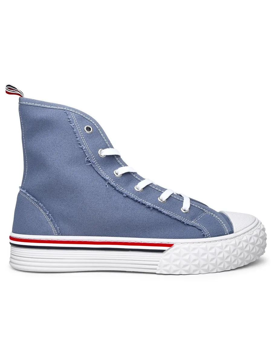 Thom Browne    Thom Browne Sneakers In Light Blue Canvas