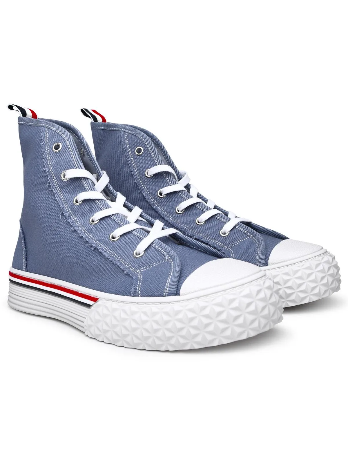 Thom Browne    Thom Browne Sneakers In Light Blue Canvas