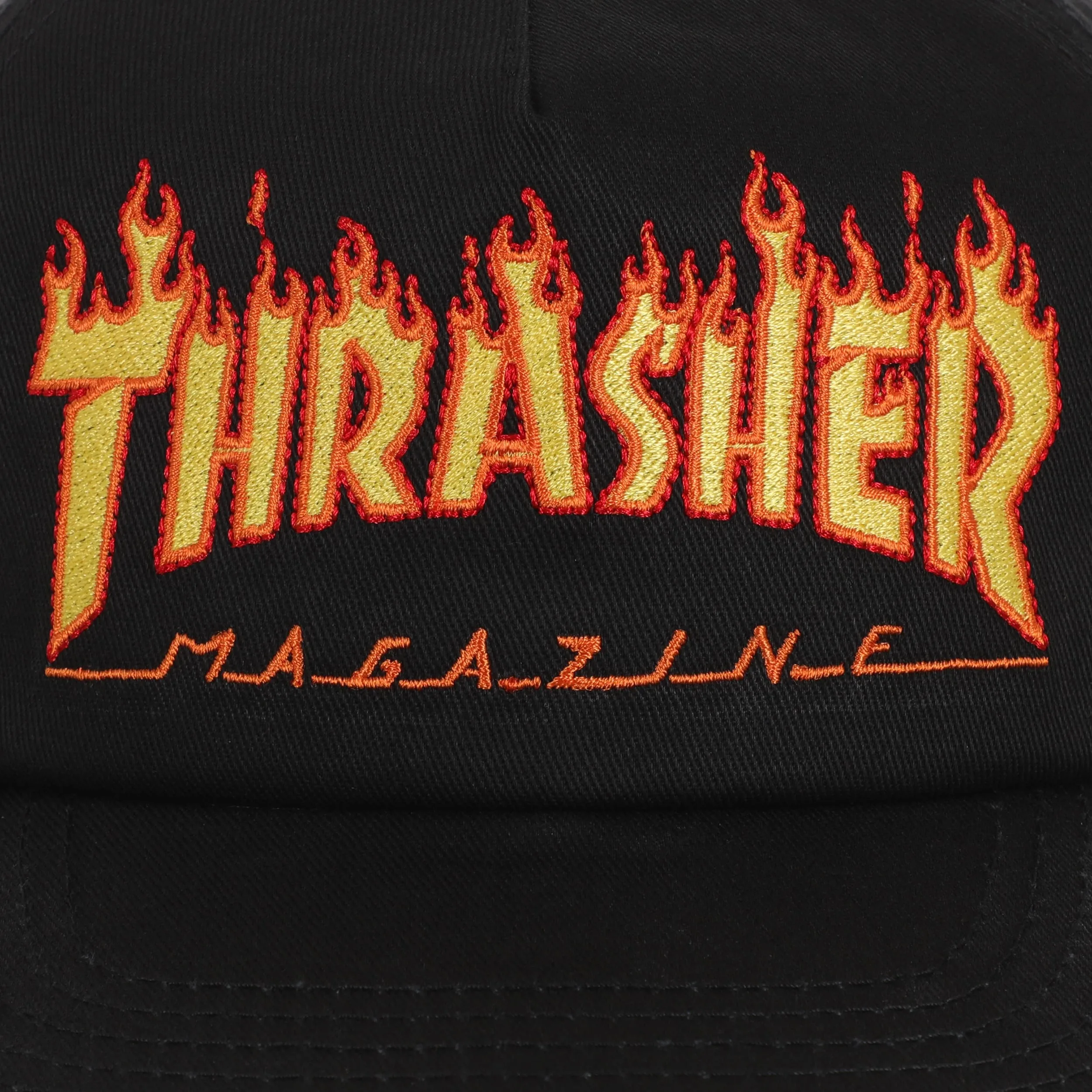 Thrasher Flame Embroidered Snapback Hat