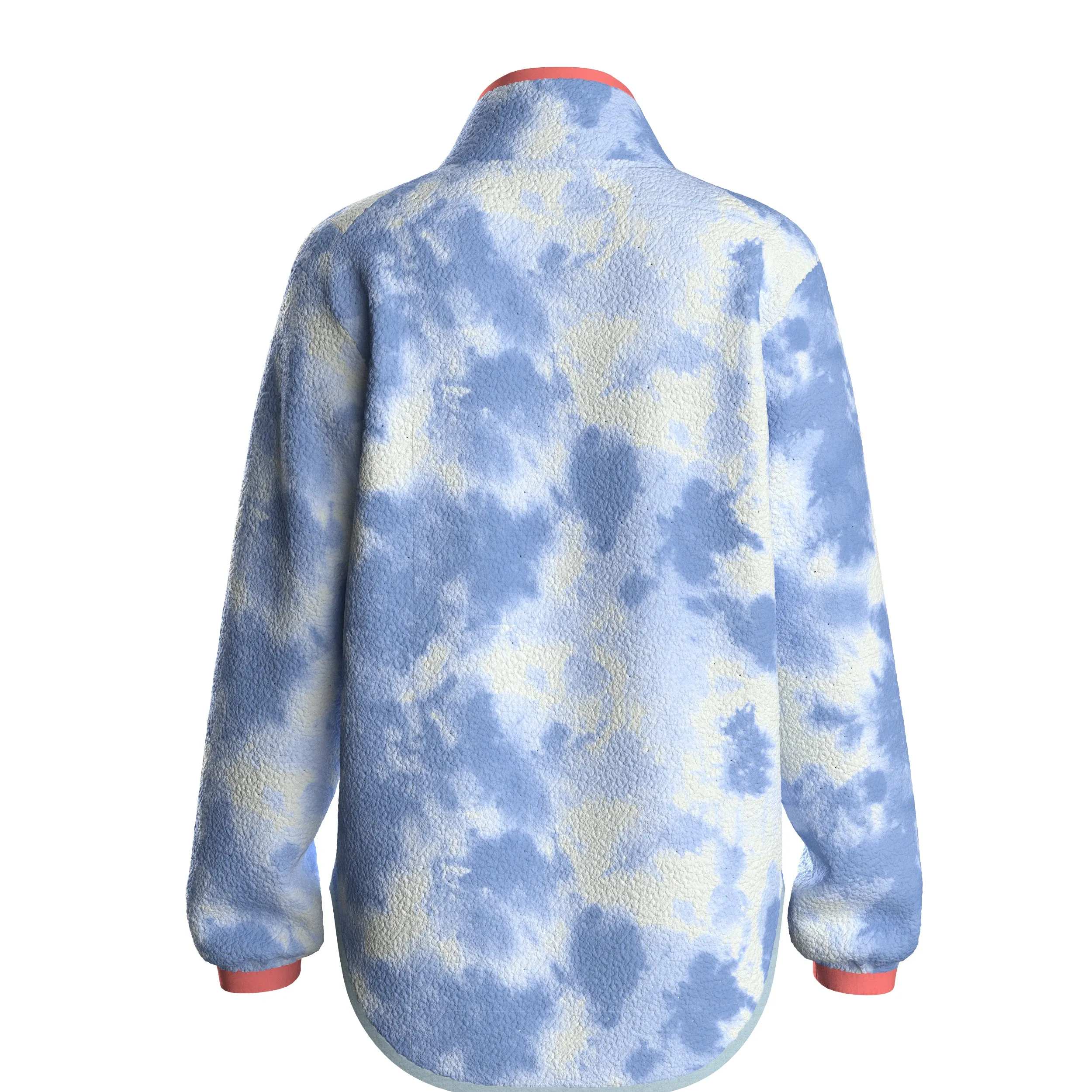 Tie Dye Cornflower Sorrel Recycled Polar Fleece