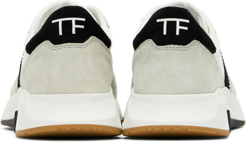 TOM FORD White & Gray Jagga Sneakers