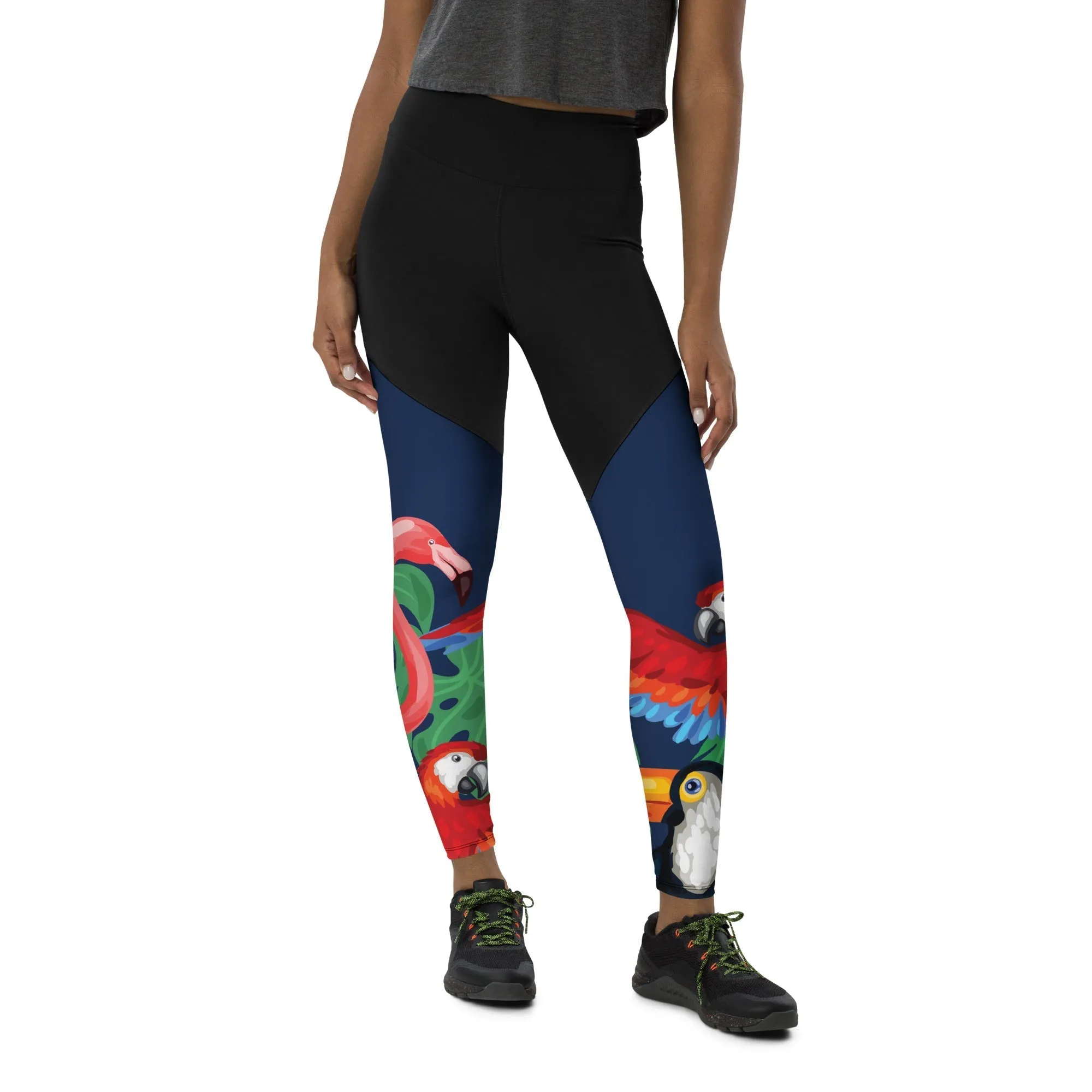 Tropical Birds Compression Leggings