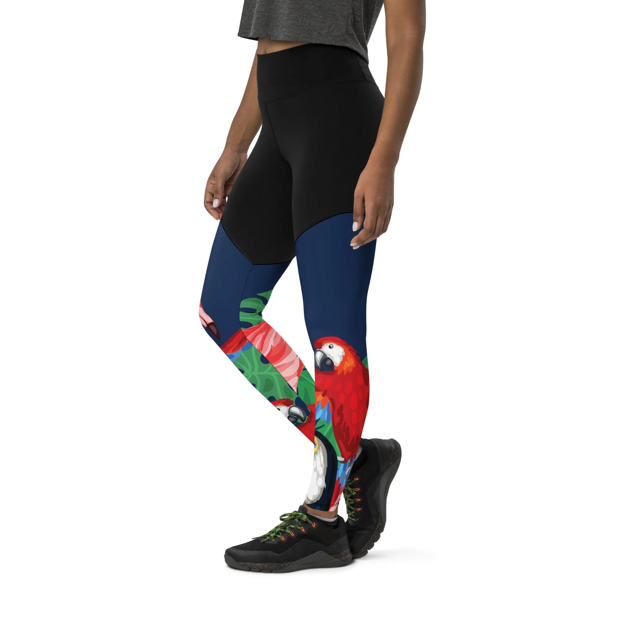 Tropical Birds Compression Leggings