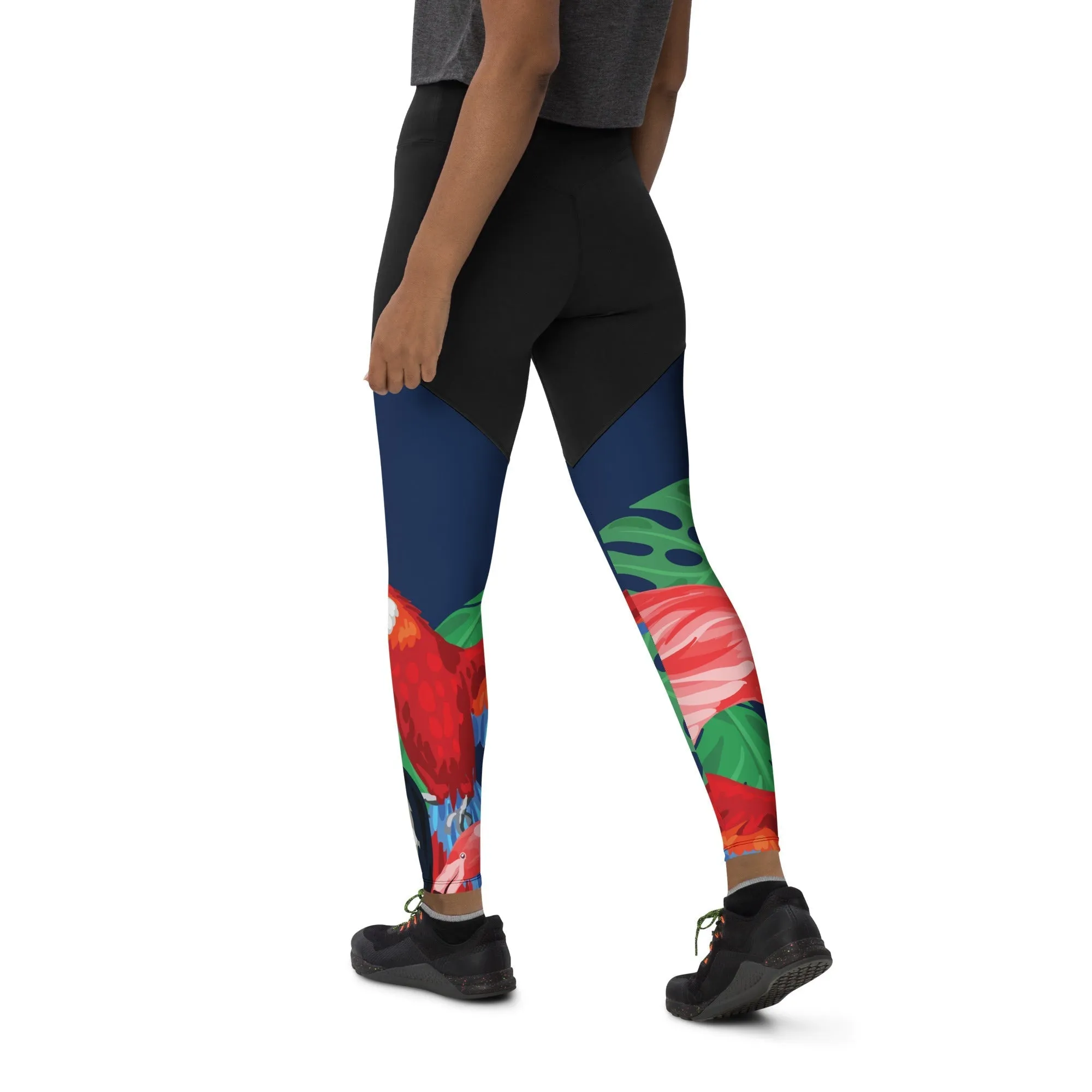 Tropical Birds Compression Leggings