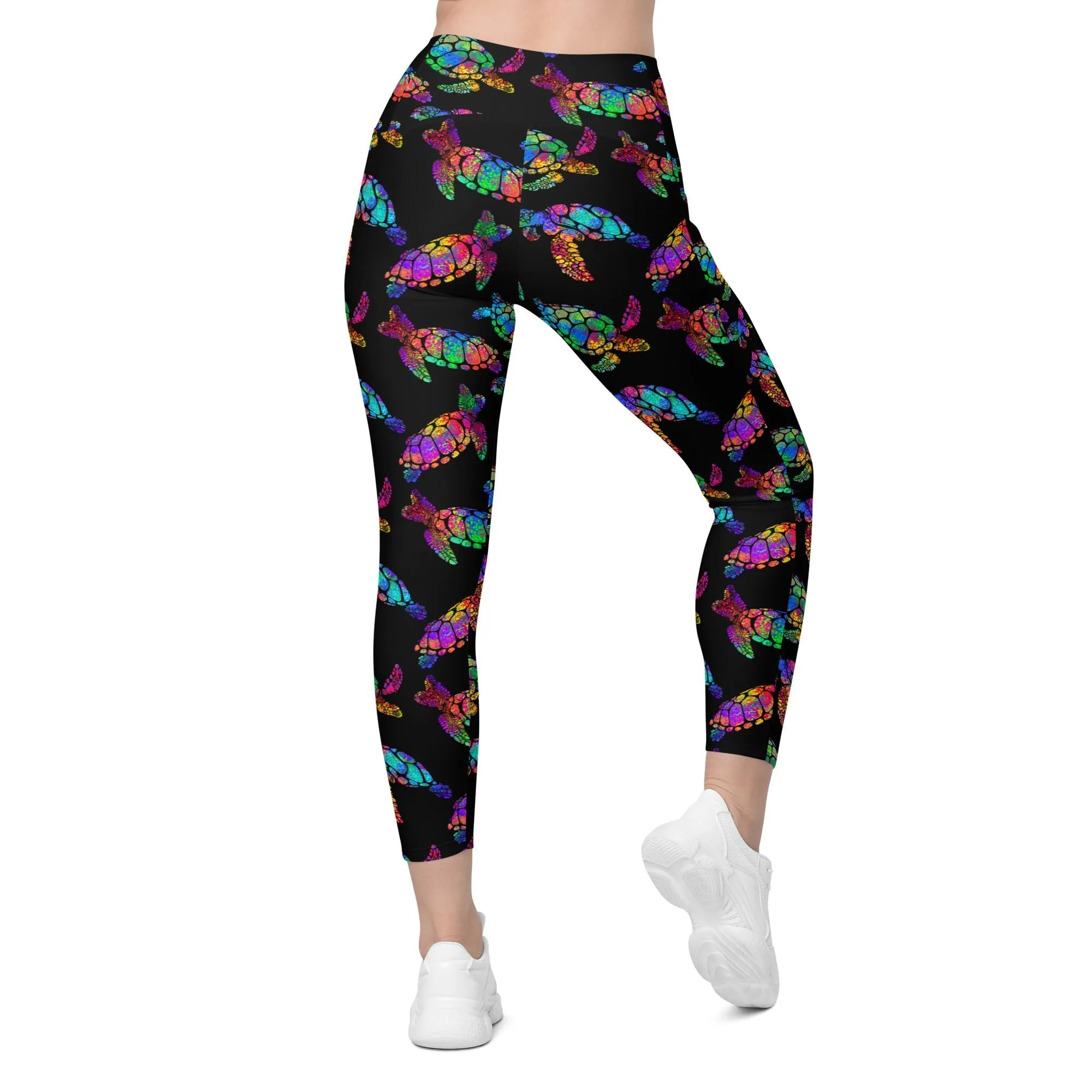 Turtle Crossover Leggings With Pockets