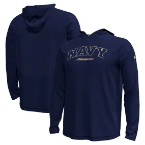 Under Armour Navy Midshipmen Navy Sideline Knockout Hoodie Long Sleeve T-Shirt