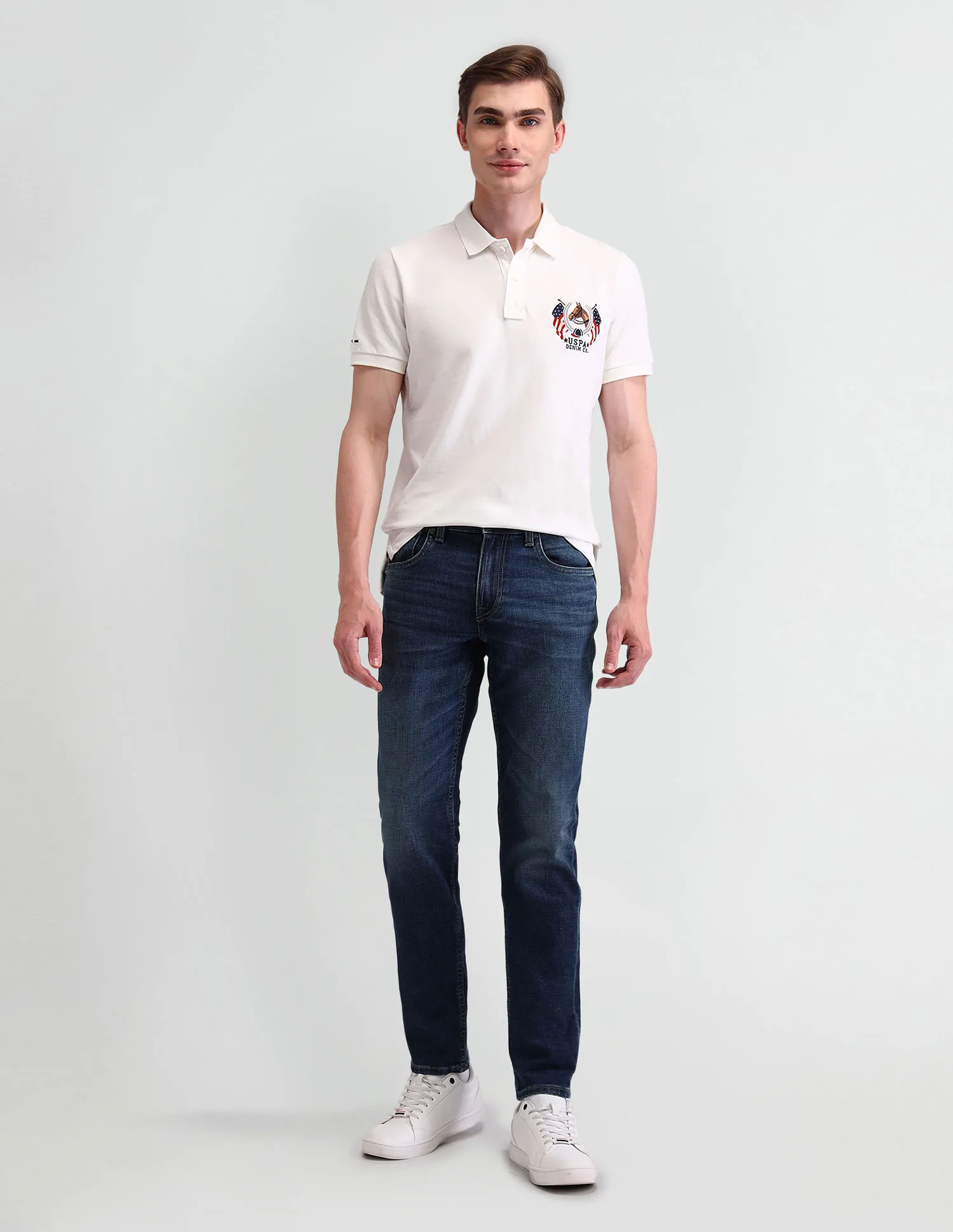 U.S. Polo Assn. Denim Co. Brandon Slim Tapered Blue Jeans