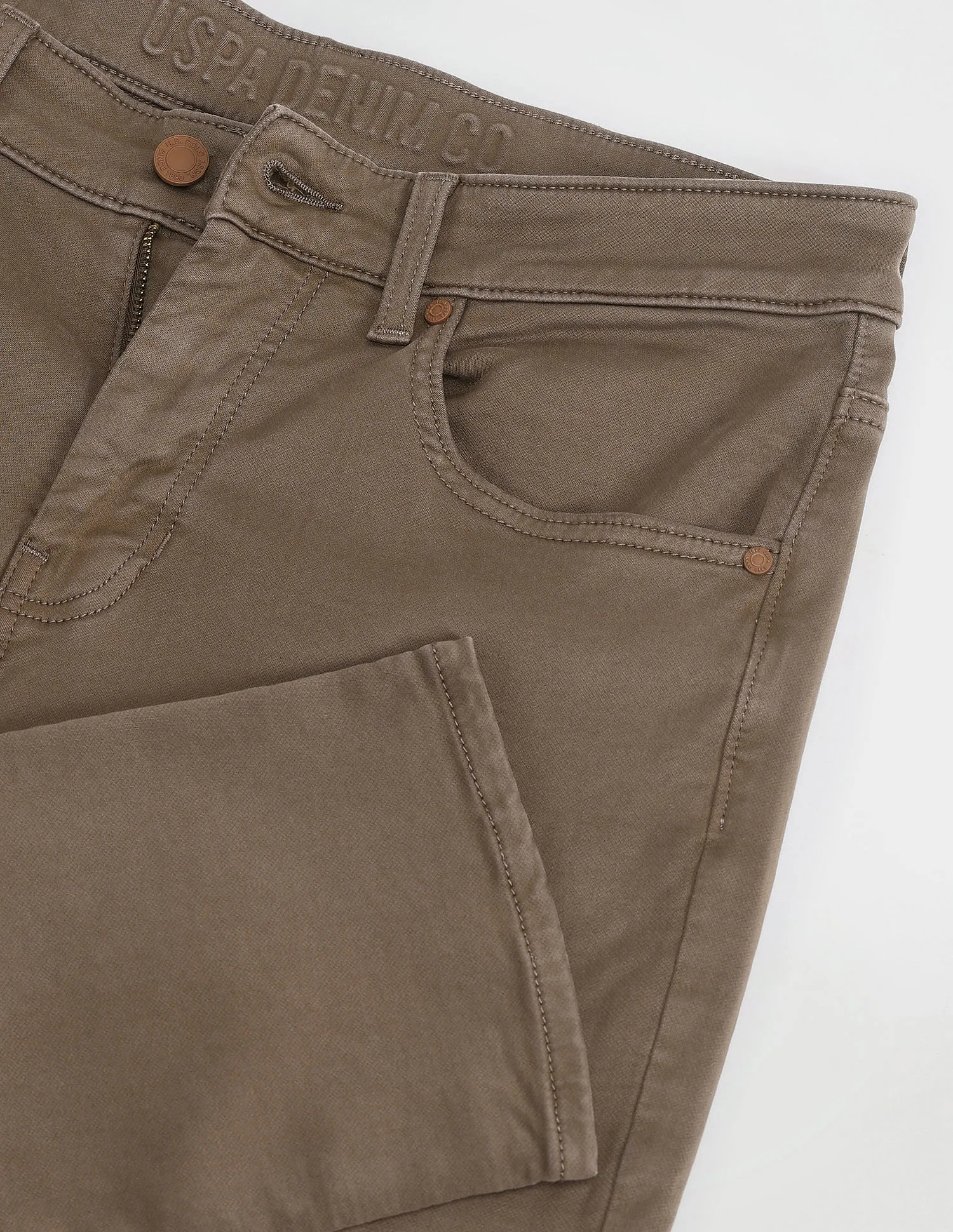 U.S. Polo Assn. Denim Co. Slim Tapered Fit Brown Jeans